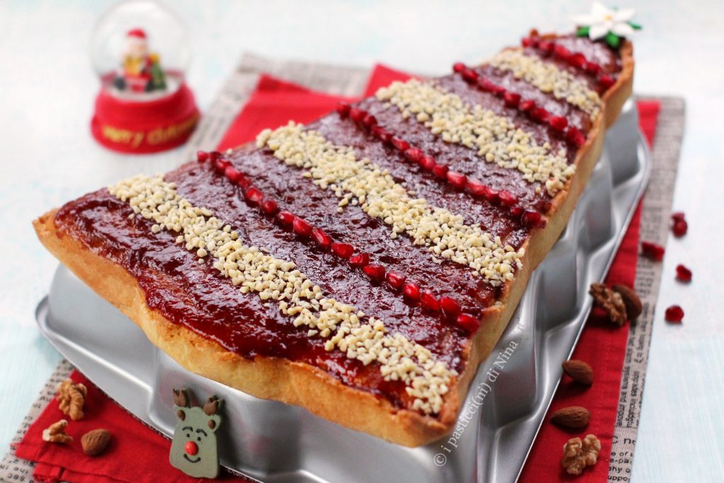Torta natalina de frutas secas doce em formato de árvore de Natal i pasticcini di Nina