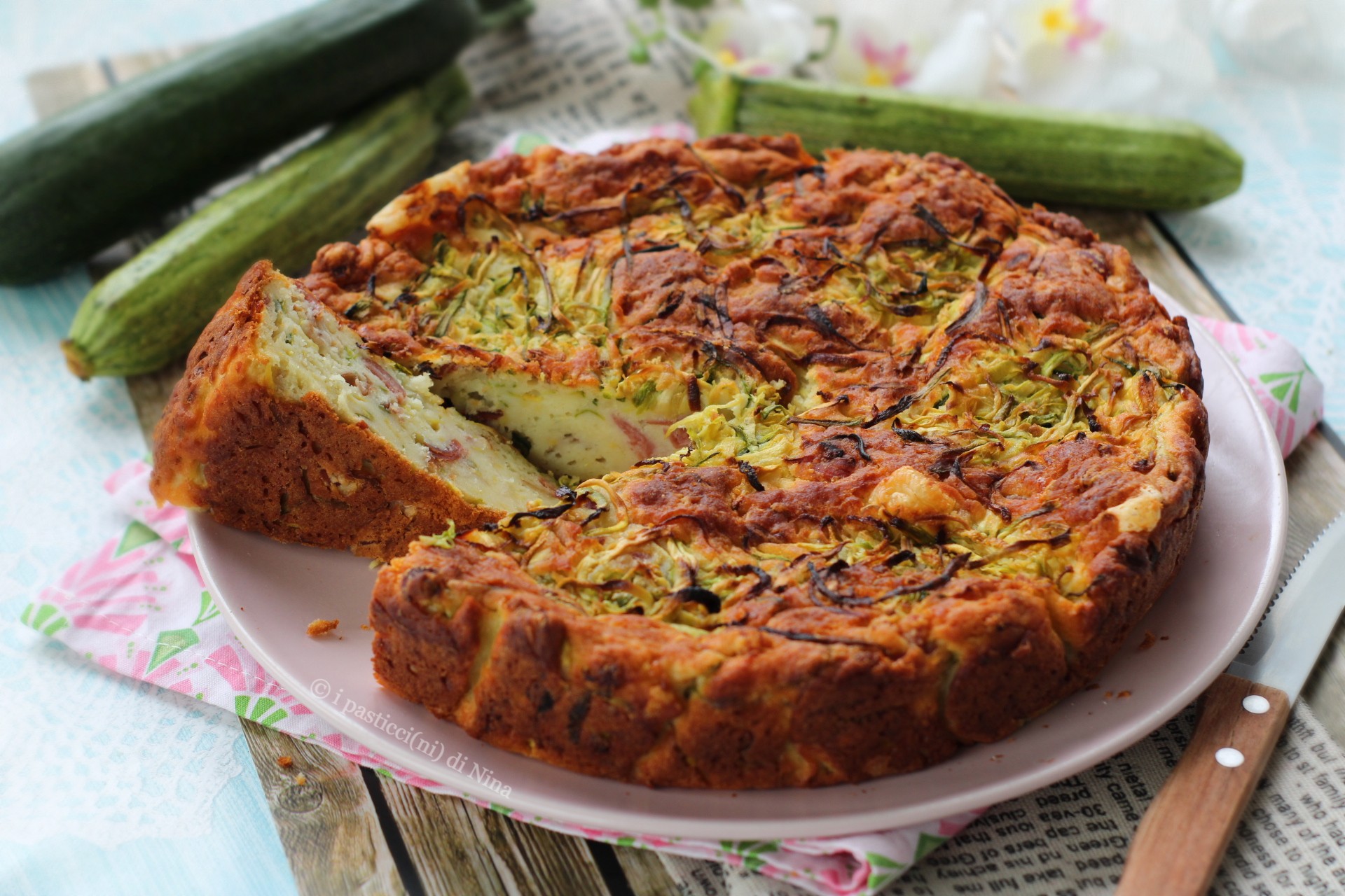 TORTA SALGADA DE RICOTA E ABOBRINHA