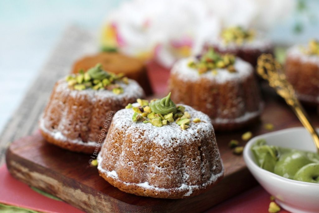 Tortinhas com creme de pistache na massa receita i pasticcini di Nina