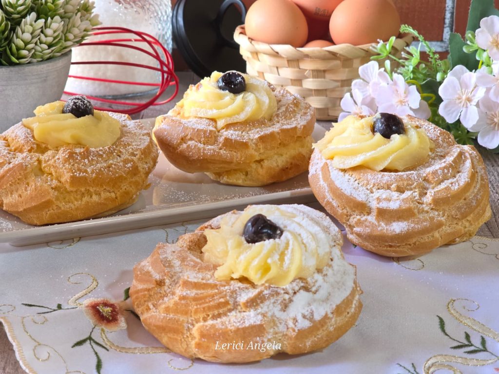 Zeppole de São José assadas ou na fritadeira air fryer