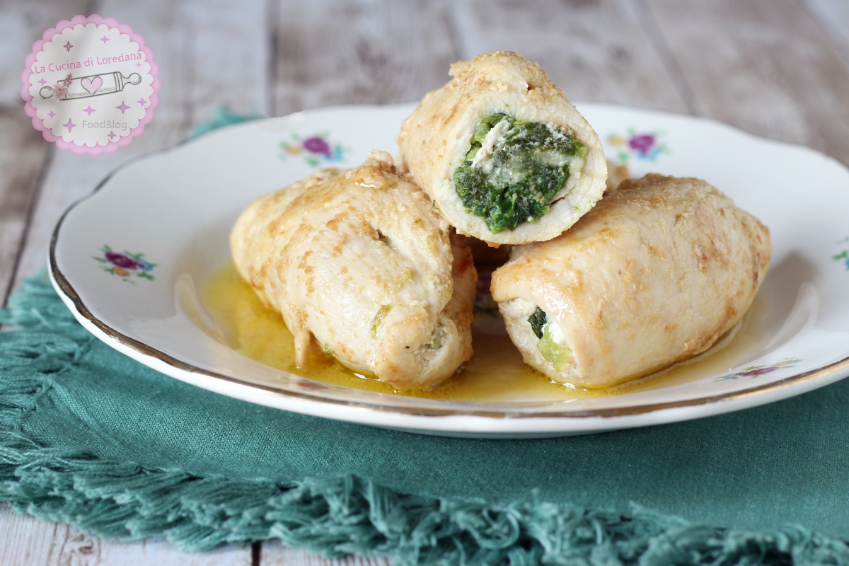 Enroladinhos de frango com cime di rapa gostosos e deliciosos