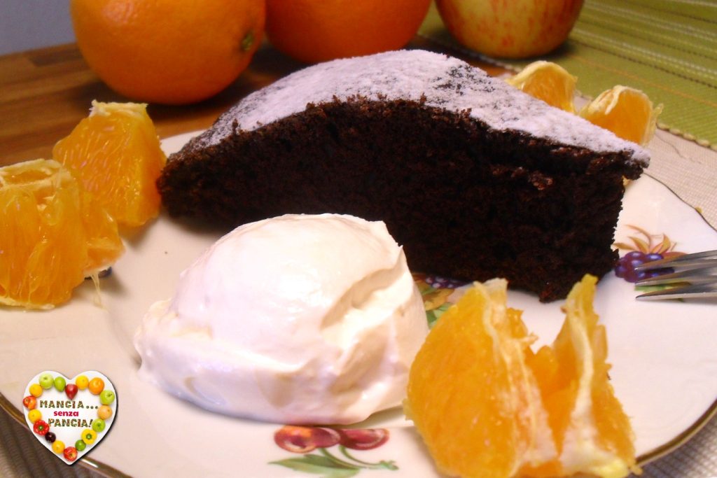 Bolo de chocolate e laranja sem ovos nem manteiga, Mangia senza Pancia