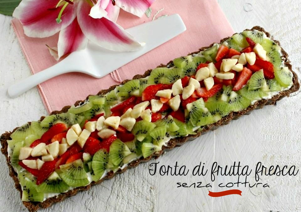torta de frutas frescas rápida sem forno