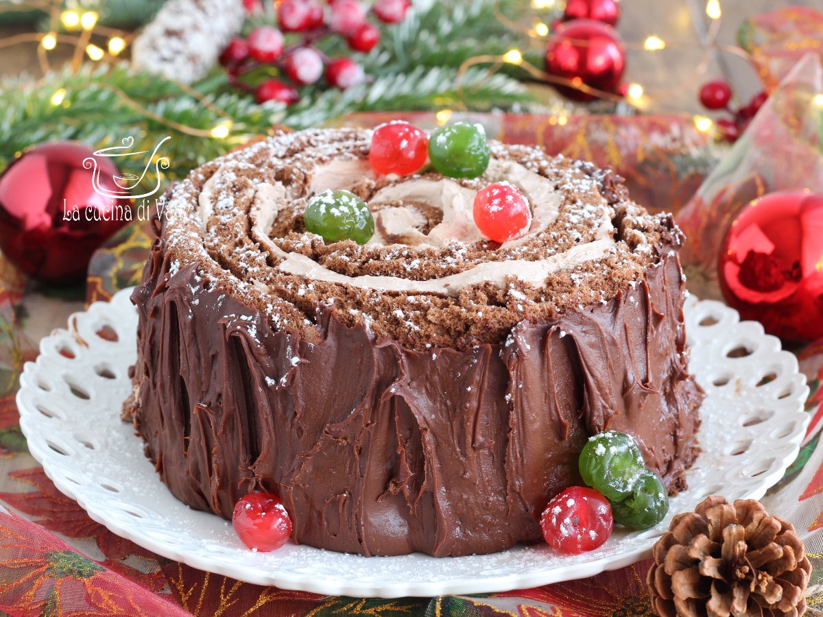 BOLO GIRELLA TRONCO DE NATAL sem glúten – Episódio TV La cucina di Vane