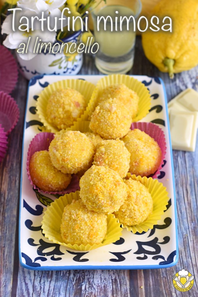 v_ tartufinhos mimosa ao limoncello receita doce rápida para 8 de março festa da mulher o grão de milho