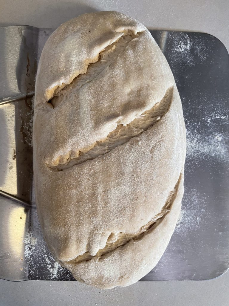 tagli nel pane senza impasto con lievito madre