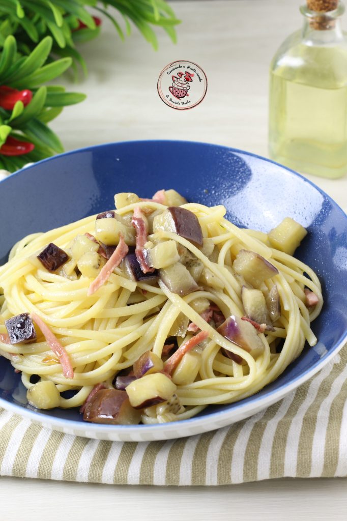 linguine berinjela e speck
