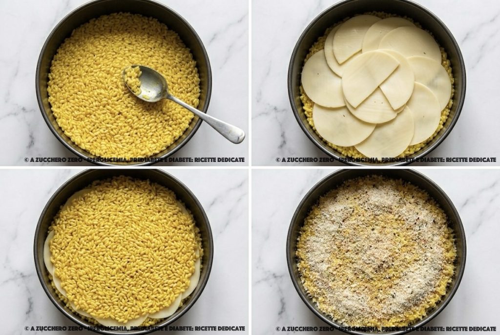 Arroz ao açafrão assado com queijo | com arroz integral desamidado