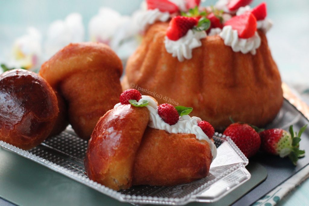 babá napolitano ao rum ou limoncello com chantilly e morangos receita i pasticcini di Nina
