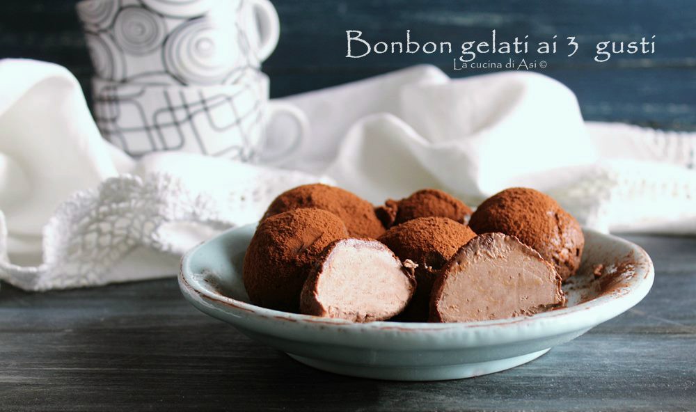 Bonbons gelados aos 3 sabores