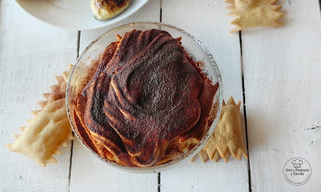 Chiacchiere no copo com mascarpone