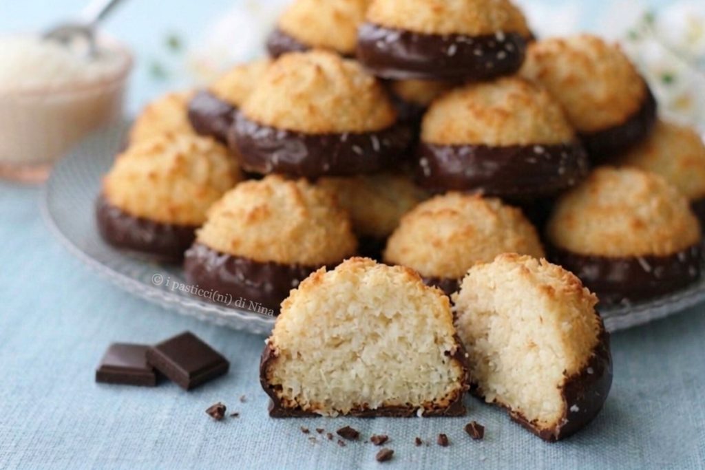 docinhos de coco sem manteiga assados no forno receita i pasticcini di Nina