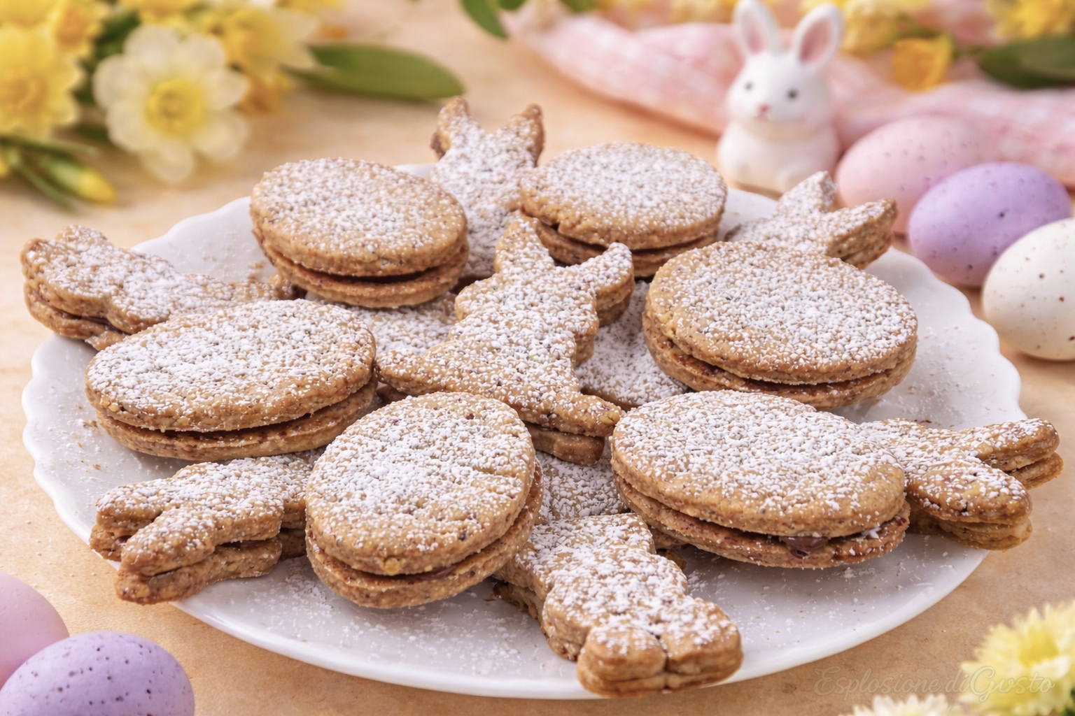 Biscoitos de Páscoa de Nozes – Coelhinhos e Ovos de Páscoa Fáceis