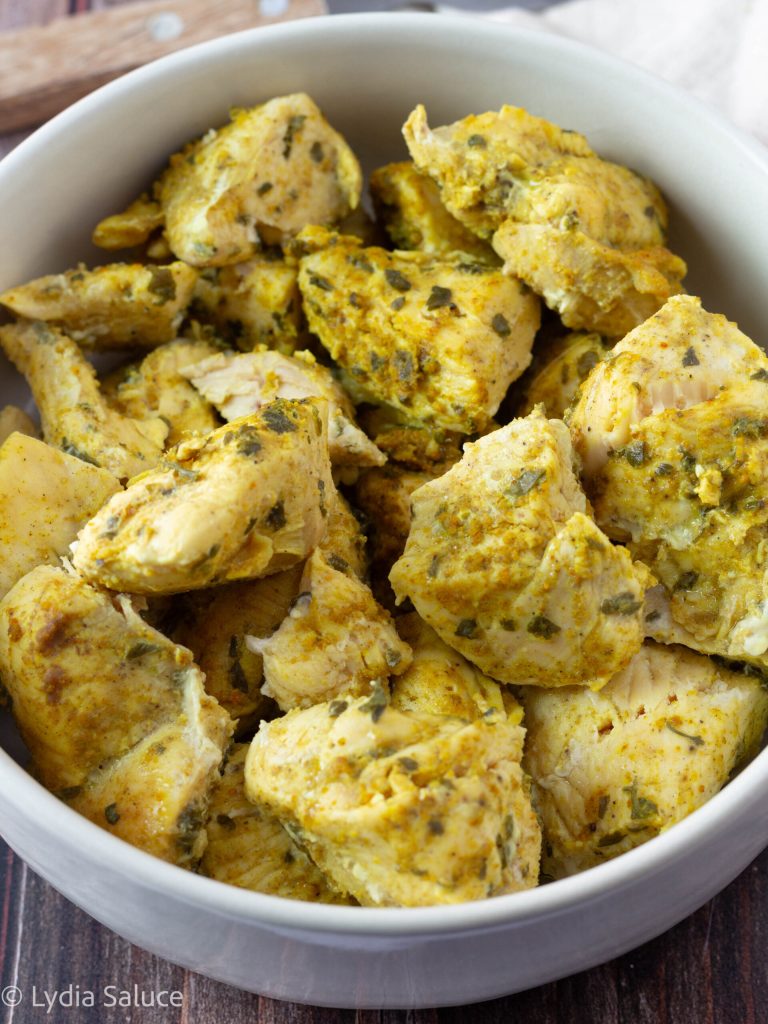 Frango temperado na slow cooker