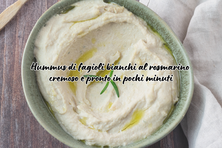 Hummus de feijão branco com alecrim: cremoso e pronto em poucos minutos