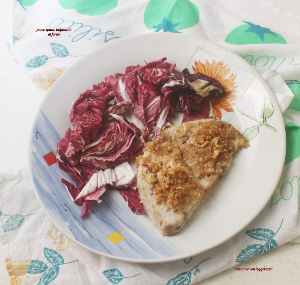 peixe-espada empanado assado no forno