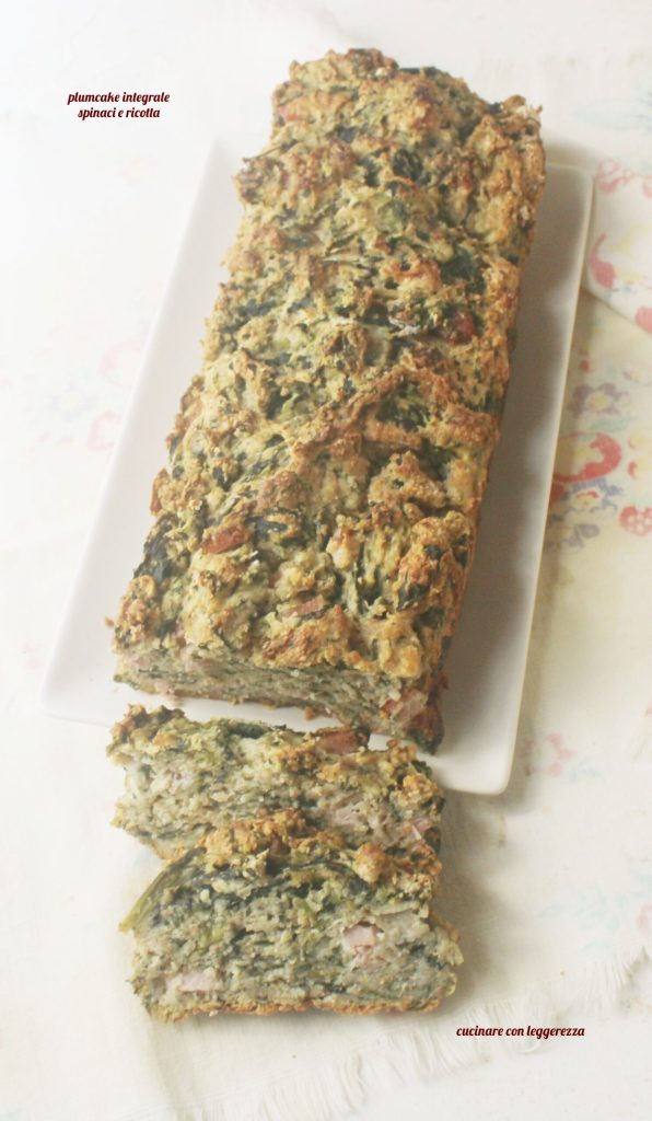 plumcake integral de espinafre e ricota