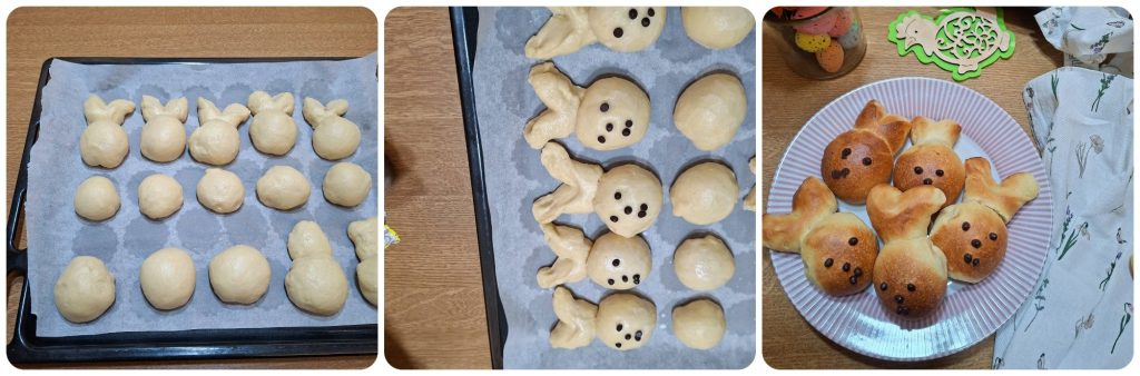 Coelhinhos de pan brioche de Páscoa