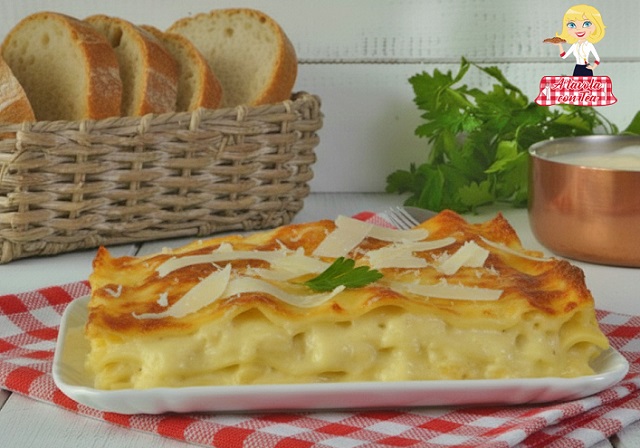 Lasanha com creme de parmesão
