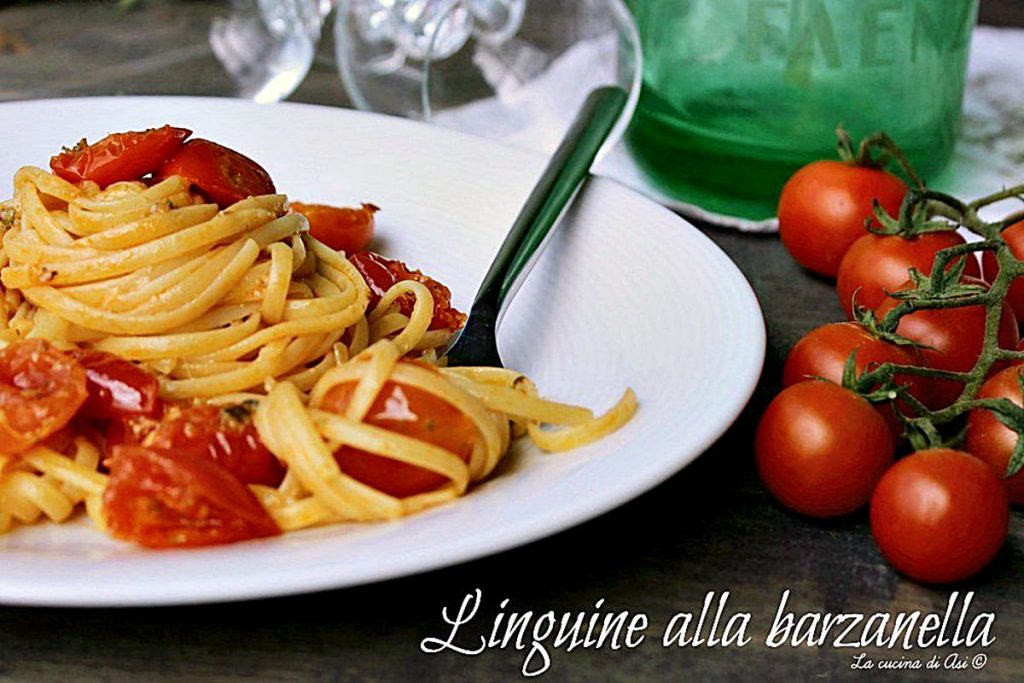 Linguine alla barzanella receita original de Gragnano