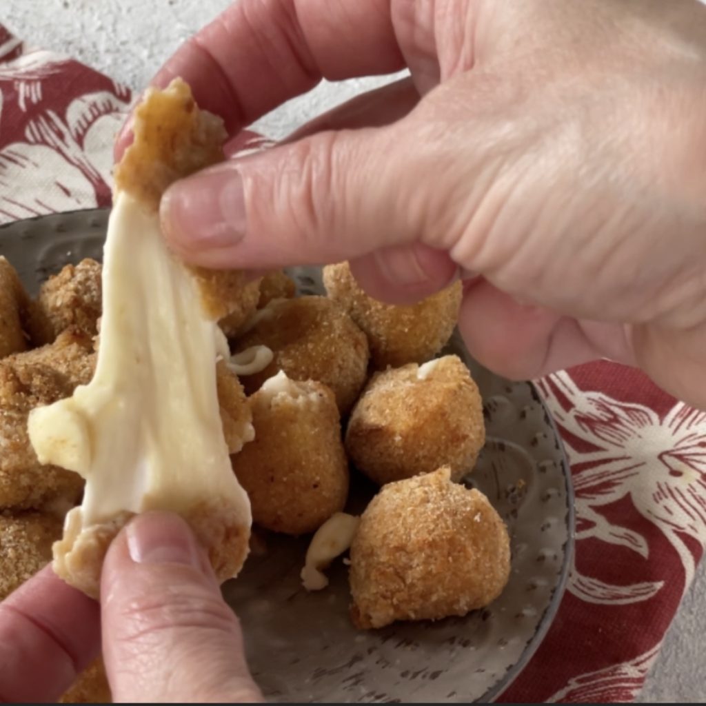 Muçarelinhas na airfryer