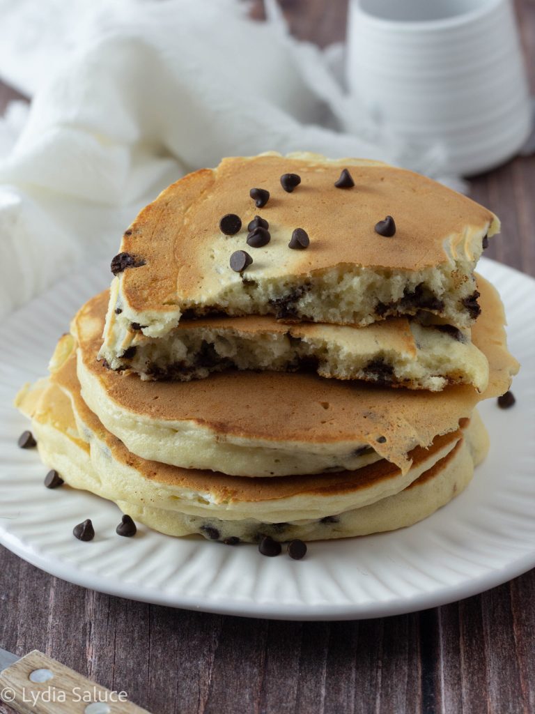Pancakes com gotas de chocolate