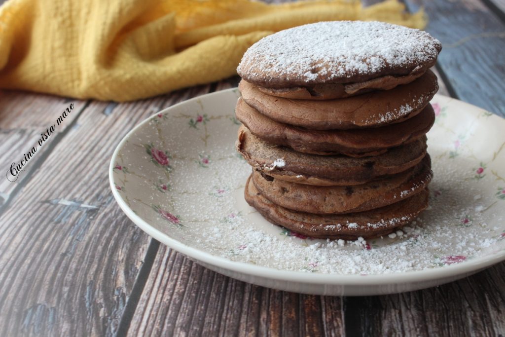 Panquecas de banana e chocolate Cozinha vista mar