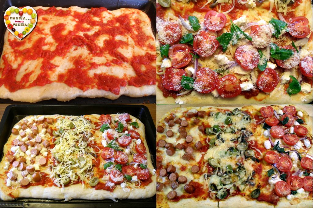 Pizza com tomate-cereja, rúcula e queijo de cabra leve, Mangia senza Pancia