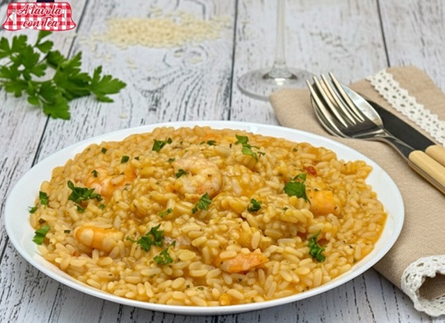 RISOTO CHAMPANHE E CAMARÕES