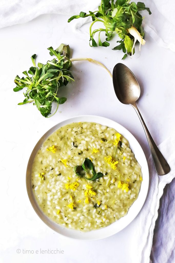 risoto com raponzolos