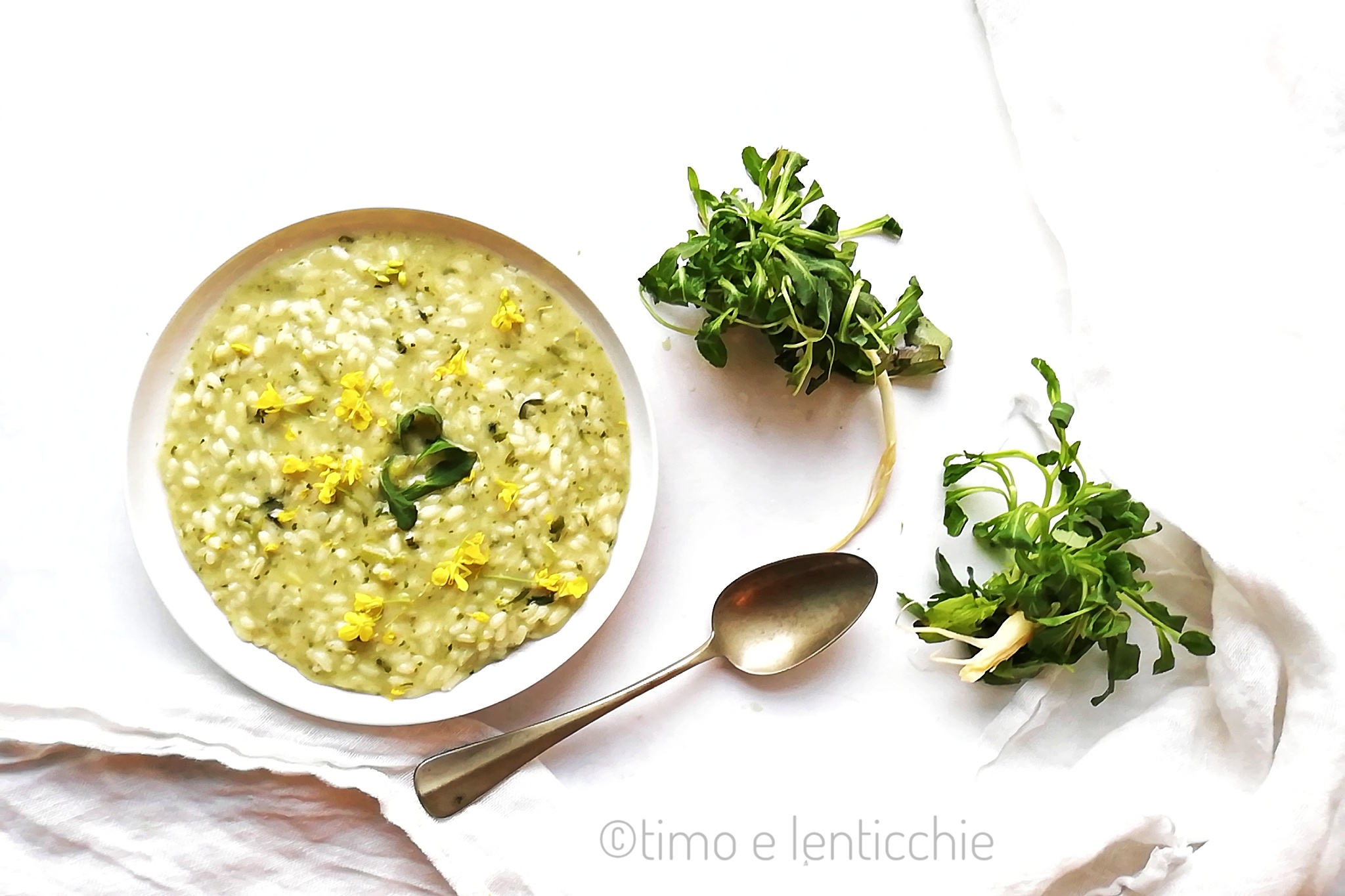 Risoto com raponzolos rampussolos