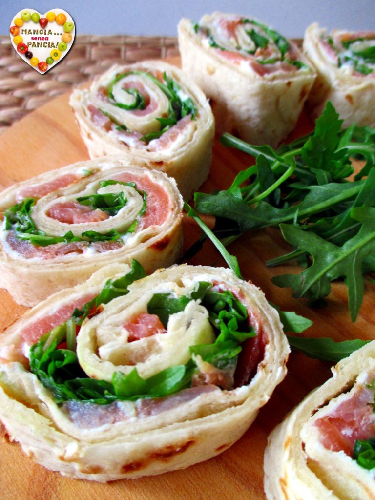 Rolinhos de salmão em 2 versões, Mangia senza Pancia