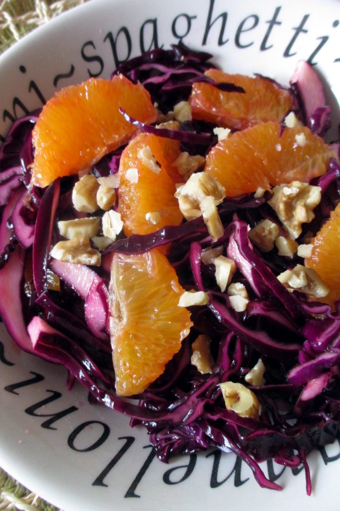 Salada de repolho roxo com laranja e nozes, Mangia senza Pancia
