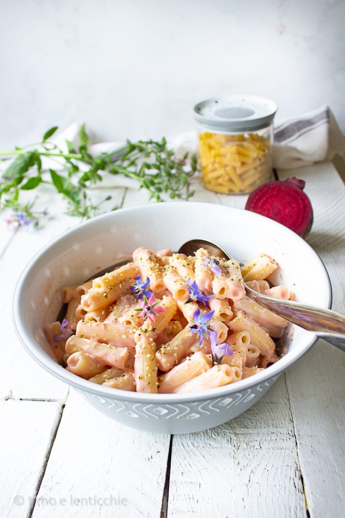 Sedanini com bechamel rosa