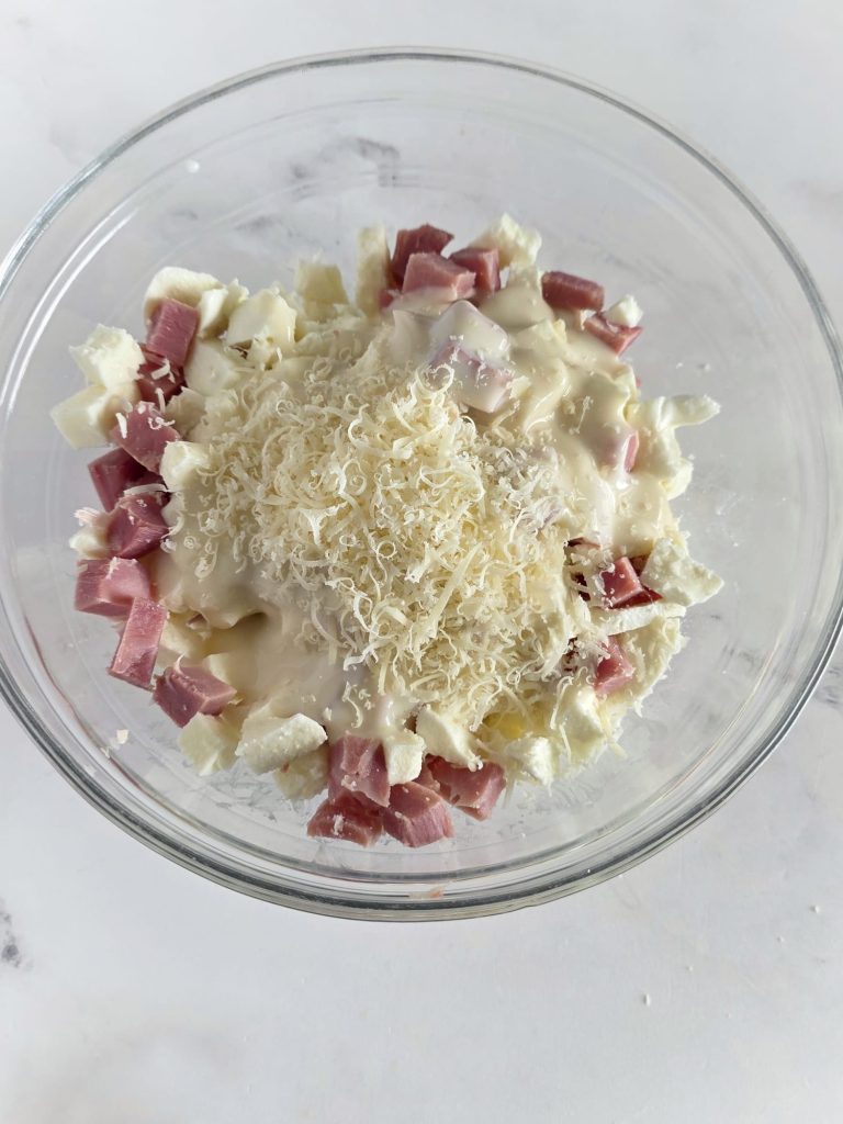 Sformato de arroz assado com presunto e muçarela