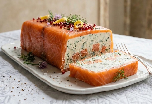 TERRINA DE SALMÃO SEM COZIMENTO aperitivo rápido