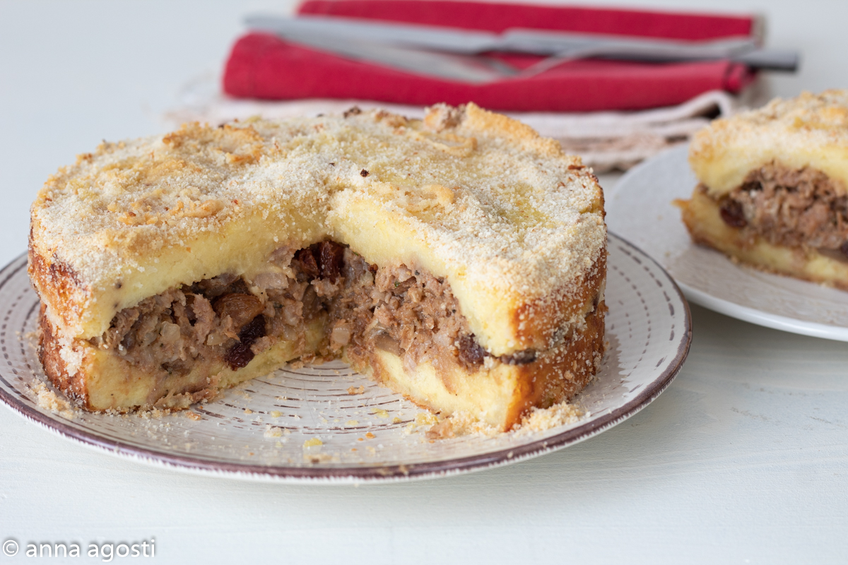 Torta de Batatas e Carne Assada