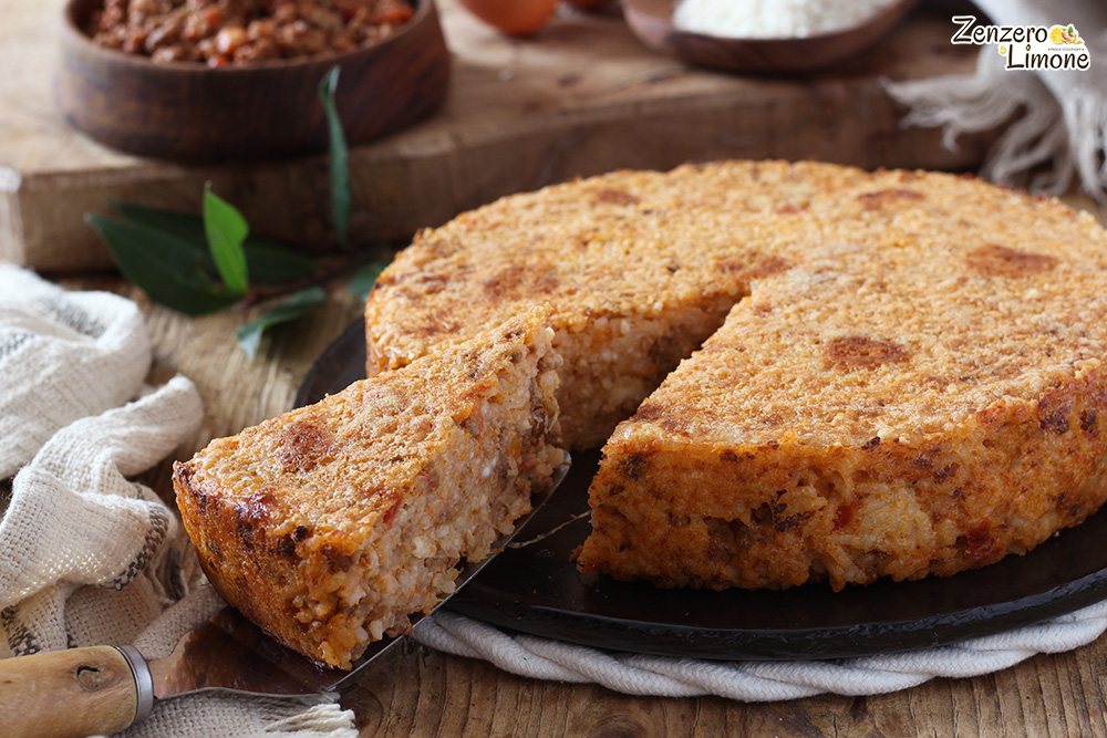 Torta de arroz bagunçada - fatia