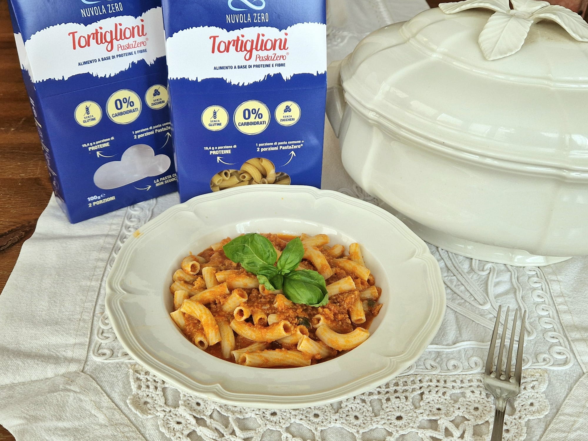 Tortiglioni ao ragu Nuvola zero