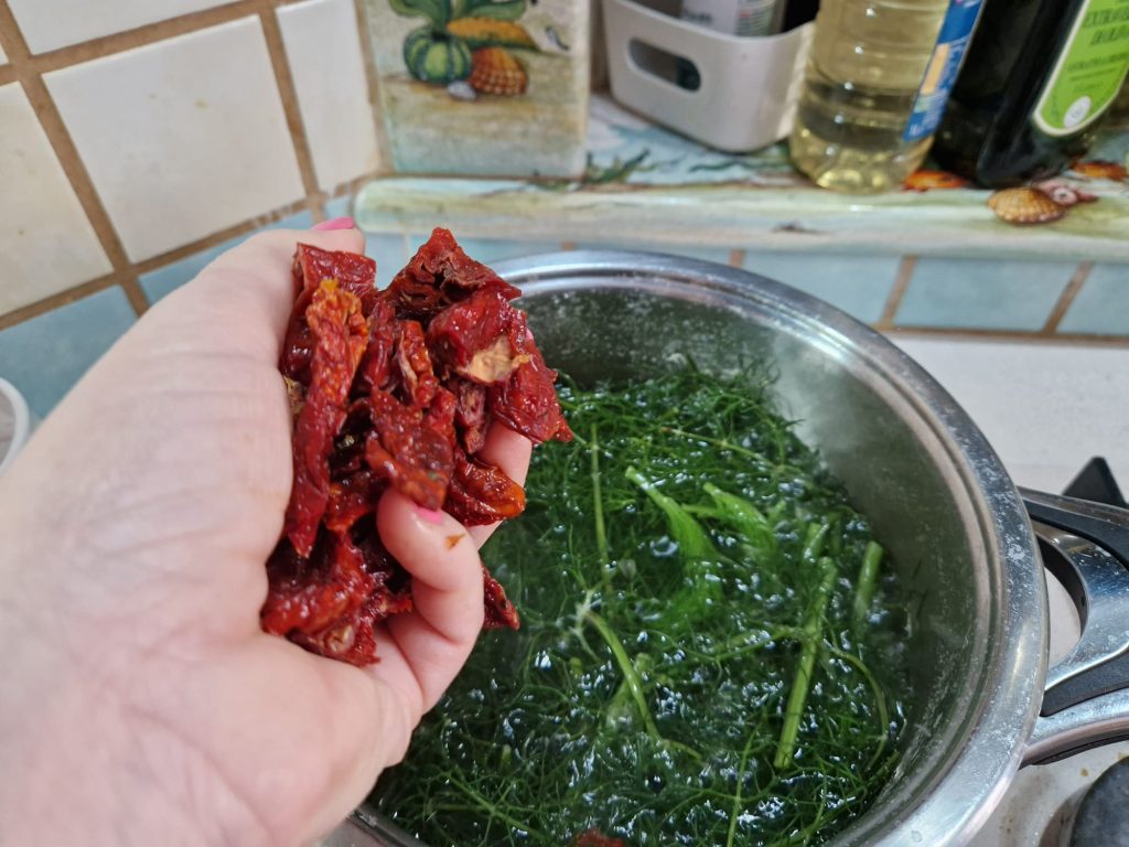 Massa ao pesto de funcho selvagem