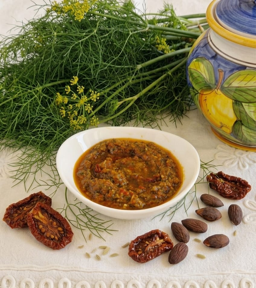 Massa ao pesto de funcho selvagem