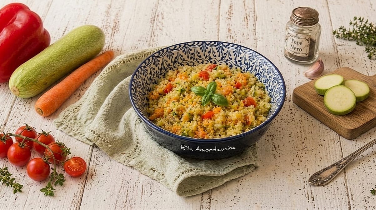 Salada de quinoa e legumes fresca e saborosa