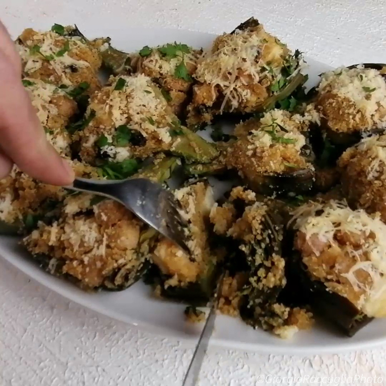 alcachofras recheadas assadas no forno