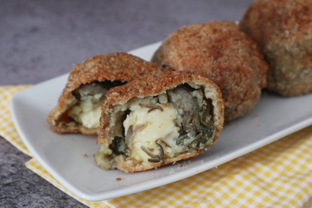 Alcachofras recheadas empanadas