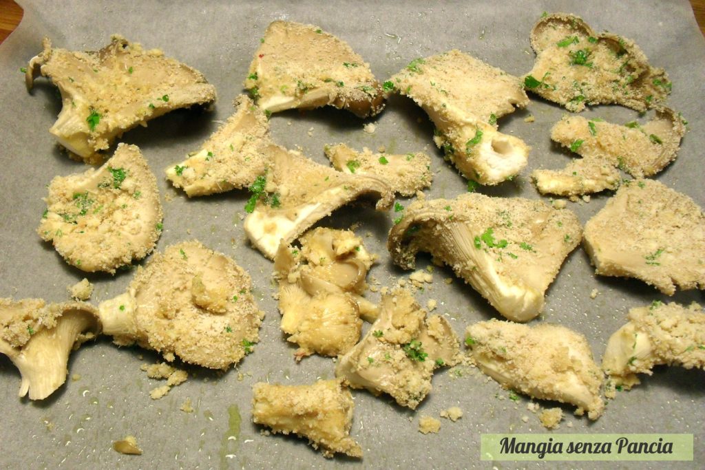 Cogumelos gratinados saborosos, receita vegetariana, Mangia senza Pancia