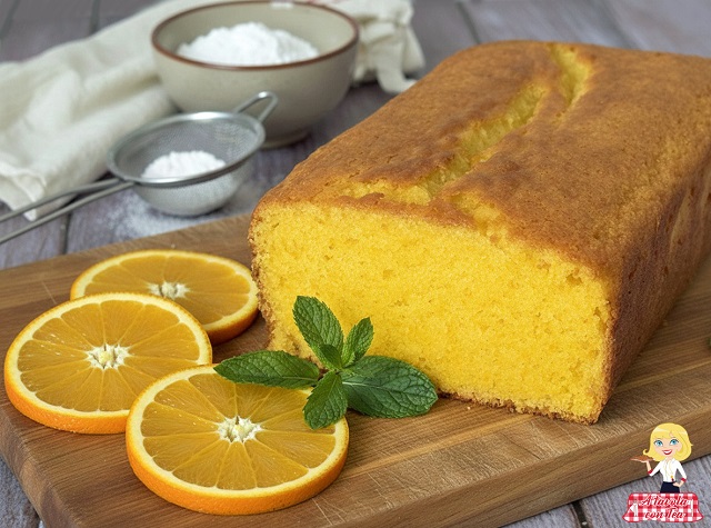 Bolo de Laranjas Inteiras Batidas macio como uma nuvem