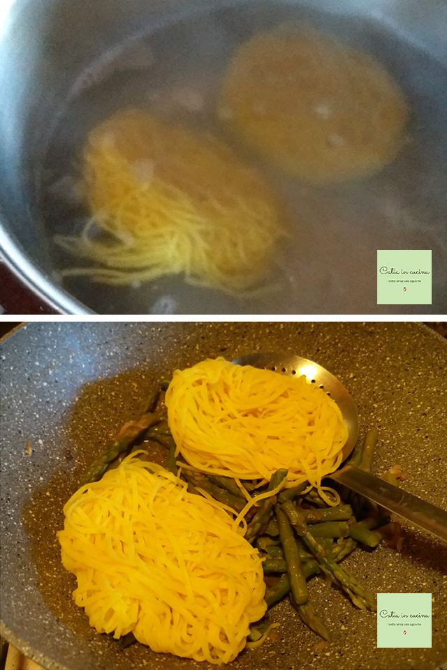 chitarrine aspargos e scamorza steps1-2