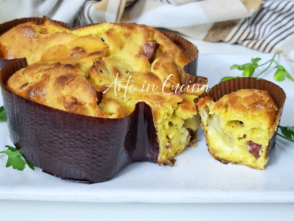 COLOMBA RÁPIDA SALGADA ricota e salame aperitivo de Páscoa
