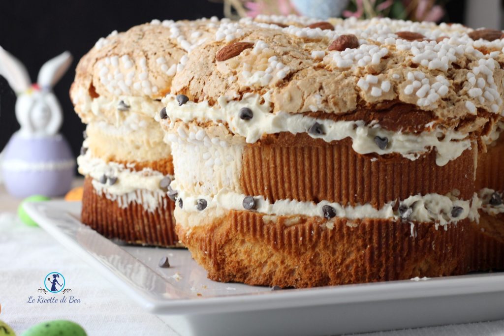 doce com colomba e creme