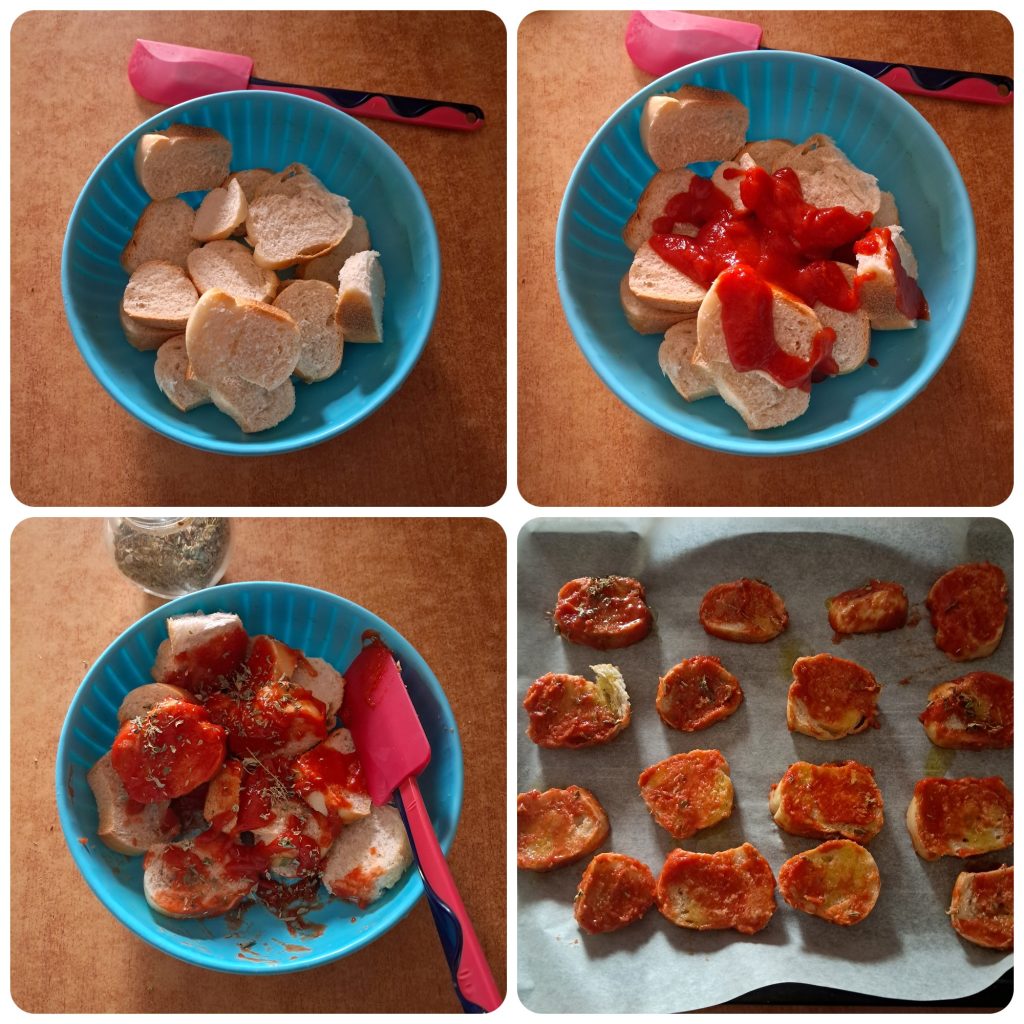 Crostini de tomate e orégano